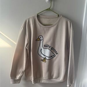 Silly Goose Beige Sweater